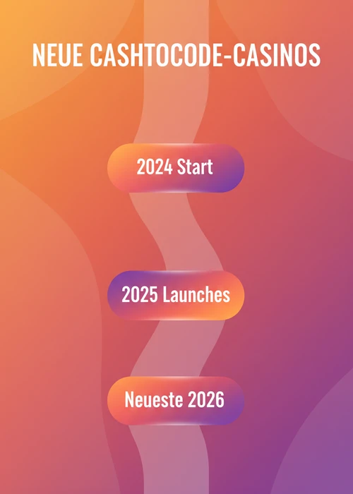 Zeitstrahl neuer CashtoCode-Casinos 2024 bis 2026: Start 2024, Launches 2025 und neueste 2026.